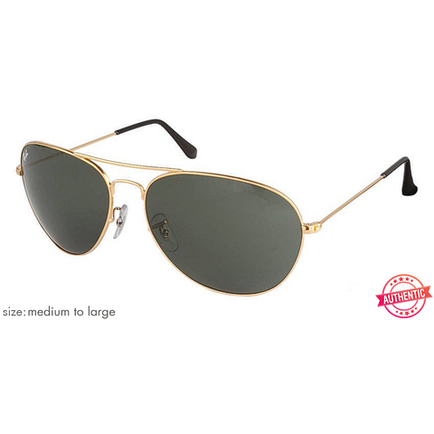 BRANDED Gold Full Rim Aviator left side