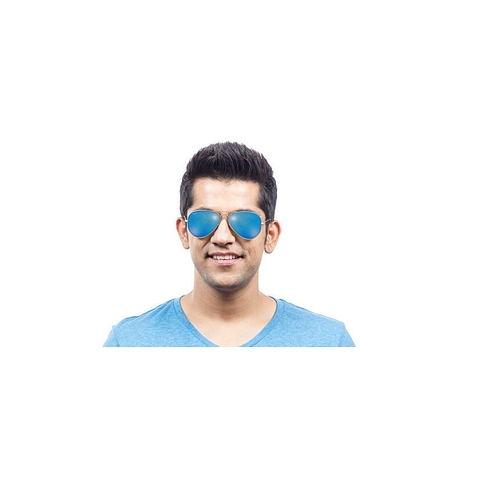 Ray Ban Rb3025 Medium Size 58 Golden Blue 112 17 Men Sunglasses