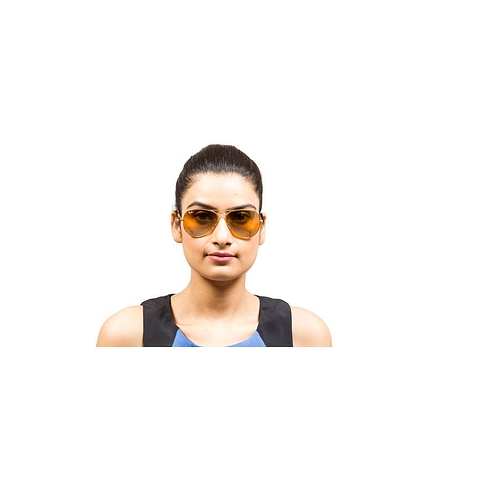 BRANDED Gold Full Rim Aviator left side
