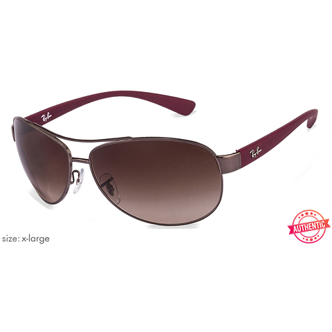 BRANDED Mid Gunmetal Full Rim Aviator left side