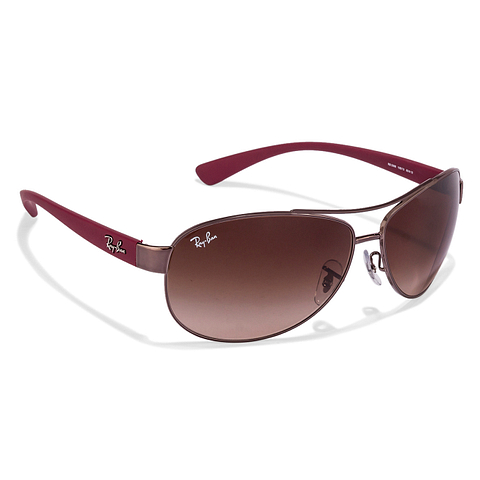 BRANDED Mid Gunmetal Full Rim Aviator left side