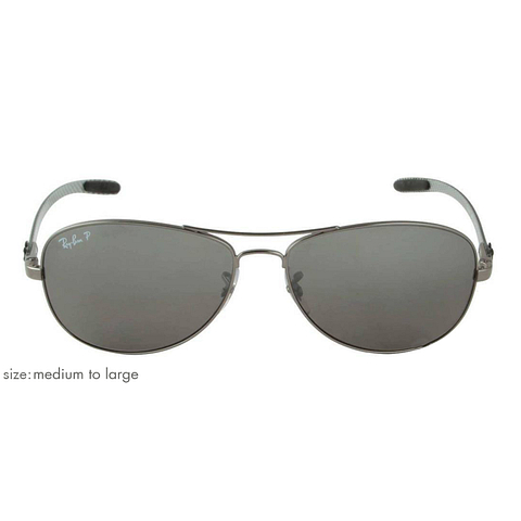 BRANDED Mid Gunmetal Full Rim Aviator left side