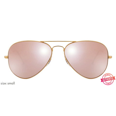 BRANDED Gold Full Rim Aviator left side