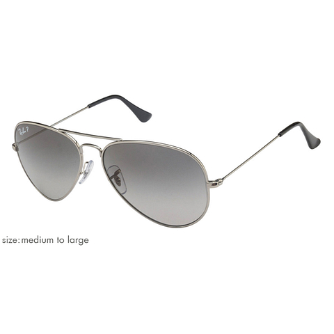 BRANDED Silver Full Rim Aviator right side
