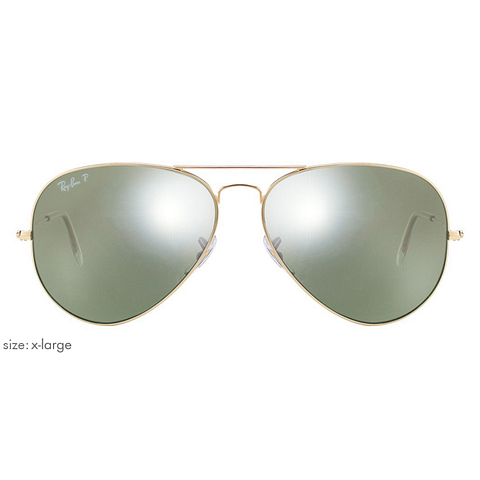 BRANDED Gold Full Rim Aviator left side