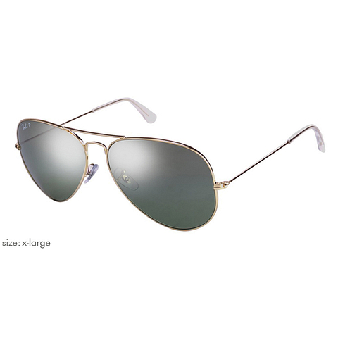 BRANDED Gold Full Rim Aviator left side