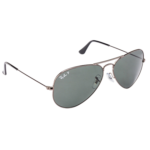 BRANDED Mid Gunmetal Full Rim Aviator left side