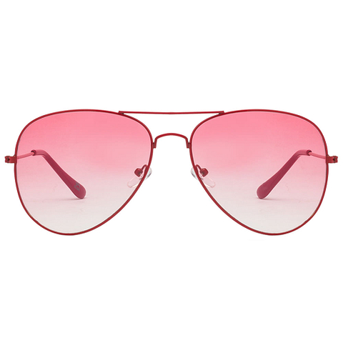 BRANDED Red Full Rim Aviator left side