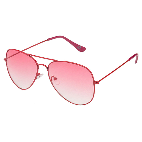 BRANDED Red Full Rim Aviator left side