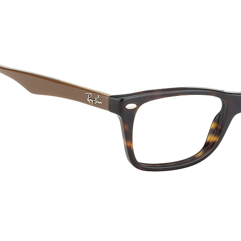 Ray-Ban Tortoise Full Rim Rectangle left side