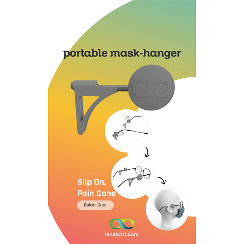 Lenskart Portable Mask Hanger  Grey left side
