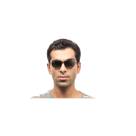 BRANDED Black Rimless Rectangle left side
