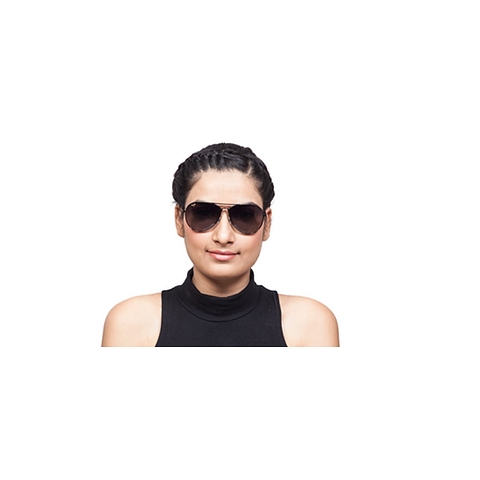 BRANDED Black Full Rim Aviator left side