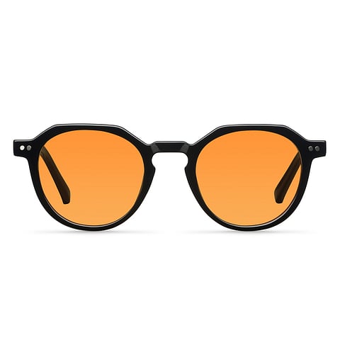 Meller Black Full Rim Round right side