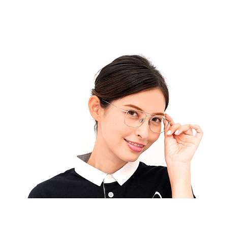 OWNDAYS | AIR Silver Full Rim Rectangle left side