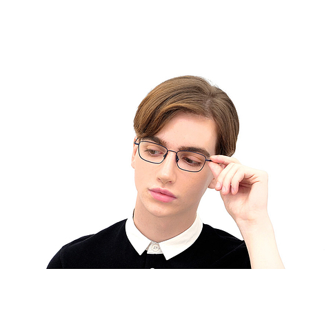 OWNDAYS | AIR Silver Full Rim Rectangle left side
