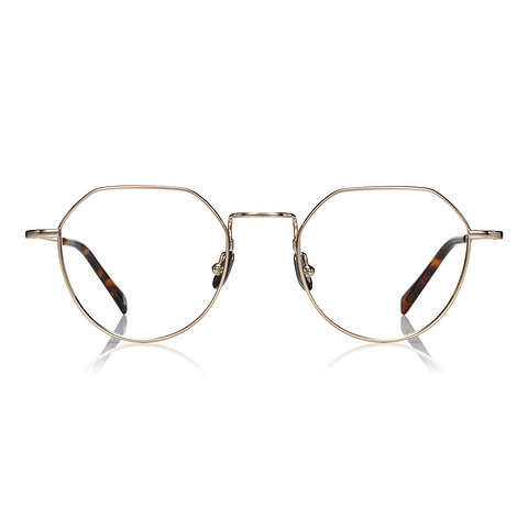 OWNDAYS | AIR Gold Full Rim Boston left side