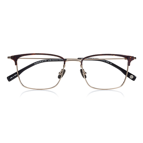 OWNDAYS | AIR Light Brown Half Rim Browline right side