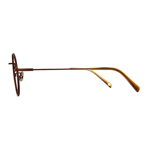 OWNDAYS | AIR Light Brown Full Rim Round left side