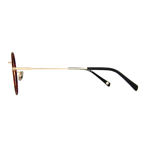 OWNDAYS | AIR Light Brown Full Rim Round left side
