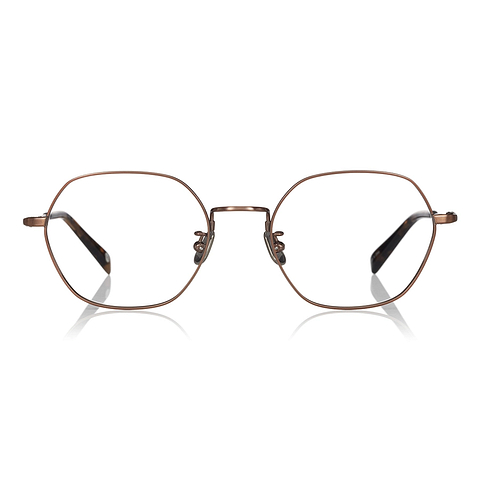 OWNDAYS | AIR Light Brown Full Rim Polygon left side