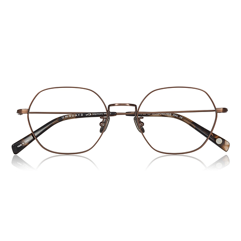 OWNDAYS | AIR Light Brown Full Rim Polygon right side