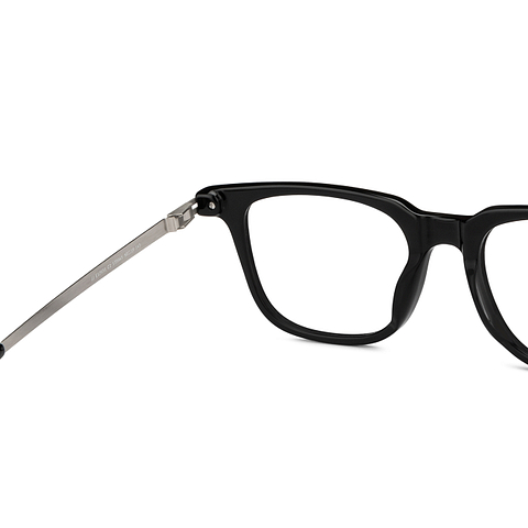 John Jacobs Black Full Rim Rectangle right side