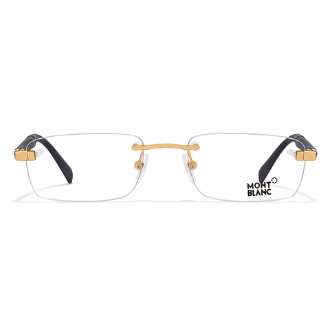 Mont Blanc Gold Rimless Rectangle left side Mont Blanc Gold Rimless Rectangle left side