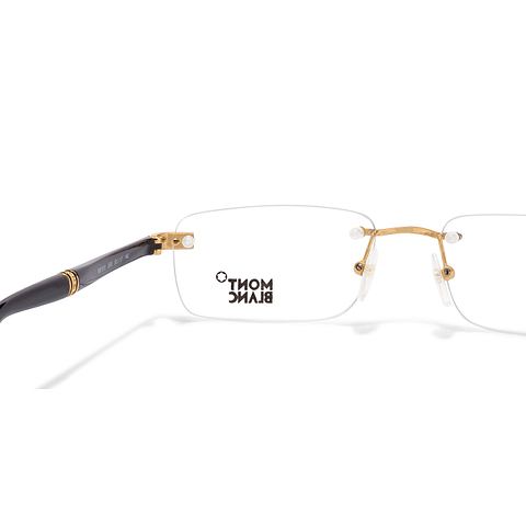 Mont Blanc Gold Rimless Rectangle left side Mont Blanc Gold Rimless Rectangle left side