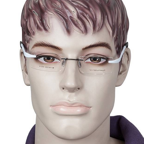BRANDED Black Rimless Rectangle right side BRANDED Black Rimless Rectangle right side