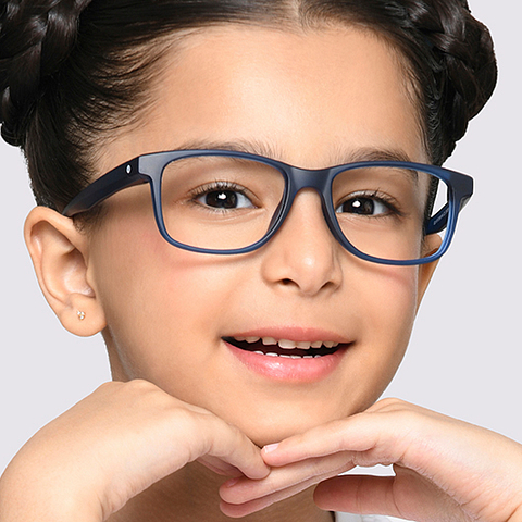 Hooper Sky Blue Full Rim Rectangle right side