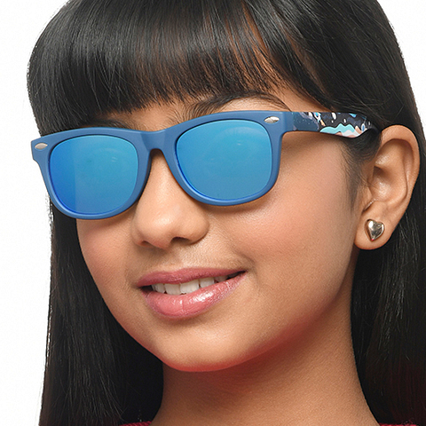 Hooper Sky Blue Full Rim Square left side