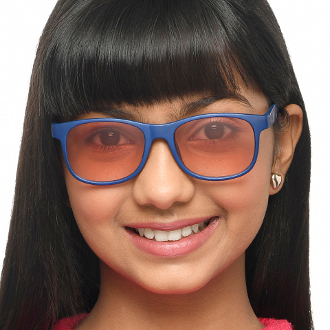 Hooper Sky Blue Full Rim Square left side