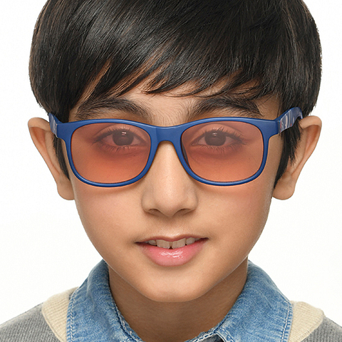 Hooper Sky Blue Full Rim Square left side