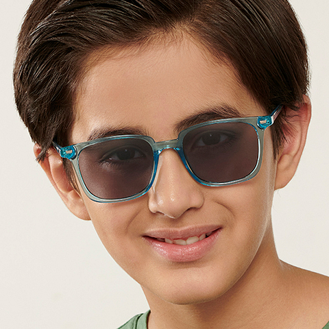 Hooper Blue Transparent Full Rim Square right side