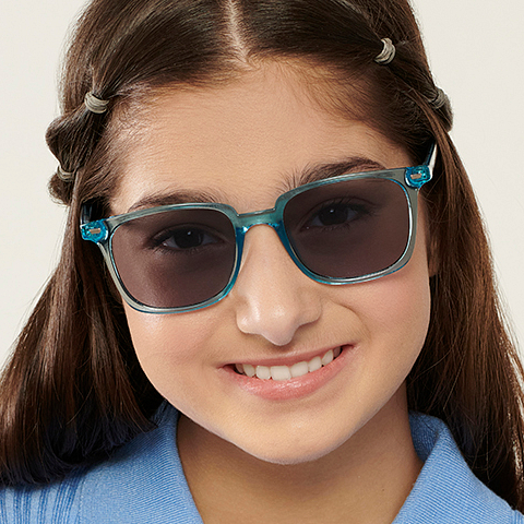 Hooper Blue Transparent Full Rim Square right side