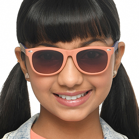 Hooper Orange Full Rim Cat Eye left side