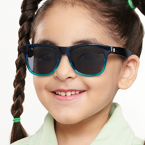 Hooper Blue Transparent Full Rim Square right side