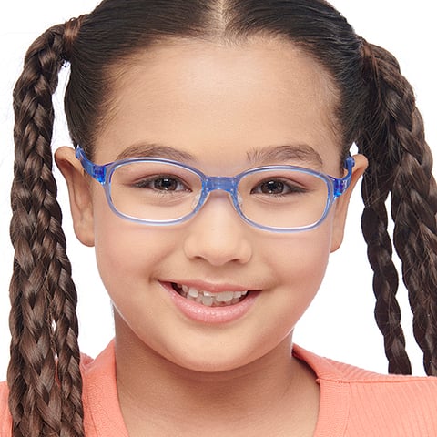 Hooper Online Blue Transparent Full Rim Rectangle left side Hooper Online Blue Transparent Full Rim Rectangle left side