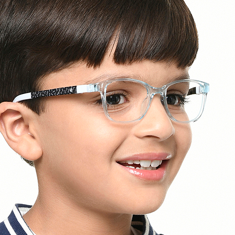 Hooper Sky Blue Full Rim Rectangle left side