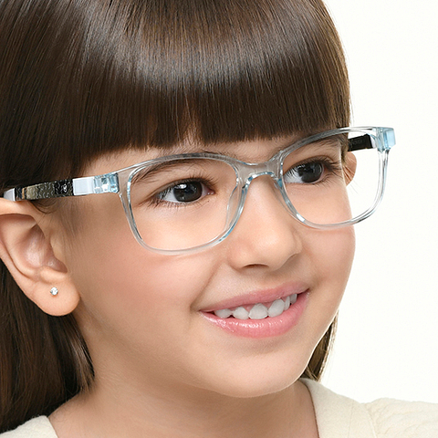 Hooper Sky Blue Full Rim Rectangle left side