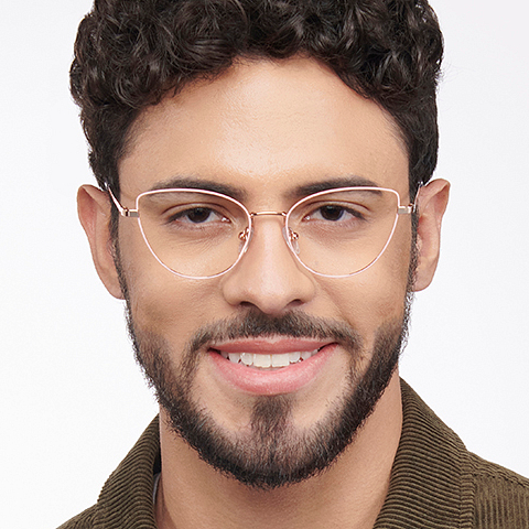 John Jacobs Online Gold Full Rim Cat Eye right side John Jacobs Online Gold Full Rim Cat Eye right side