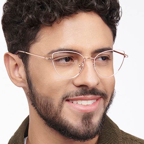 John Jacobs Online Gold Full Rim Cat Eye left side John Jacobs Online Gold Full Rim Cat Eye left side