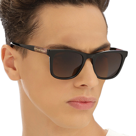 John Jacobs Black Full Rim Square left side