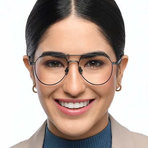 John Jacobs Online Black Full Rim Aviator right side John Jacobs Online Black Full Rim Aviator right side