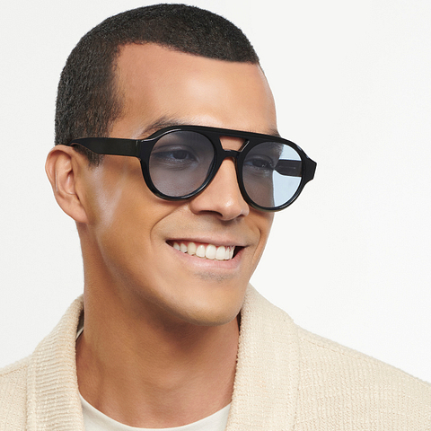 John Jacobs Black Full Rim Round right side John Jacobs Black Full Rim Round right side
