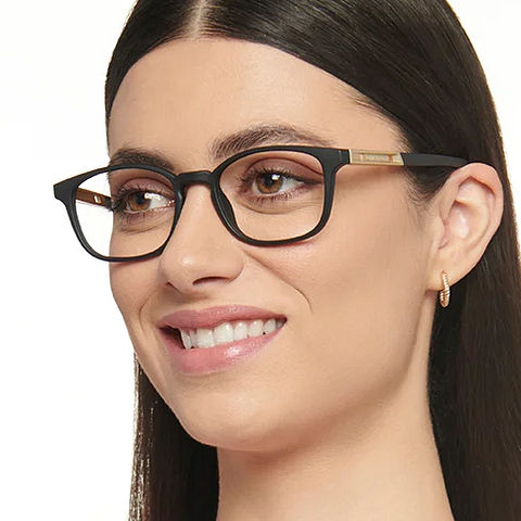 John Jacobs Black Full Rim Rectangle right side