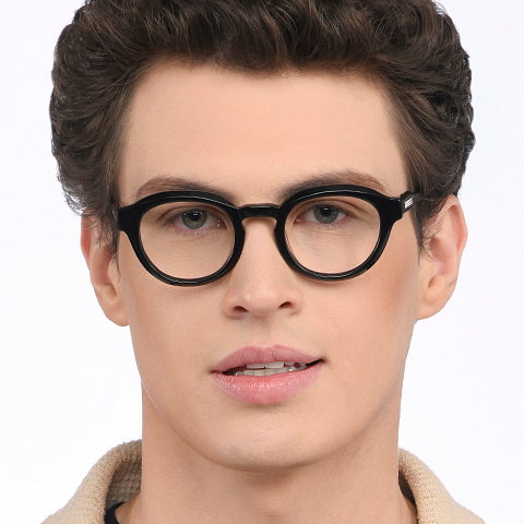 John Jacobs Online Black Full Rim Round left side