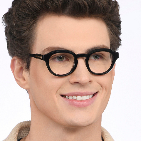 John Jacobs Online Black Full Rim Round right side