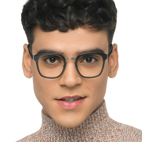 John Jacobs Online Black Full Rim Square right side